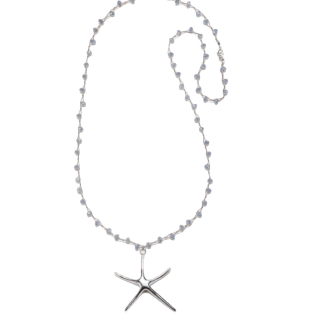 Tommy Bahama Starfish Treasure Silver Pendant Necklace Nwt 49$